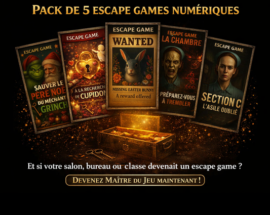 Pack de 5 Escape Games numériques